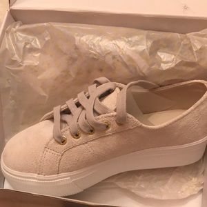 White cream Superga platform sneakers